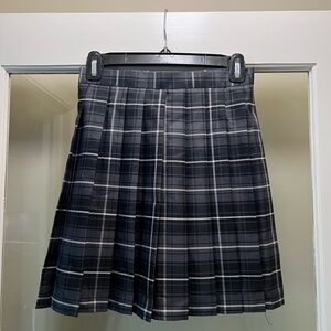 Japanese School JK Uniform Pleated Plaid Skirt, XS